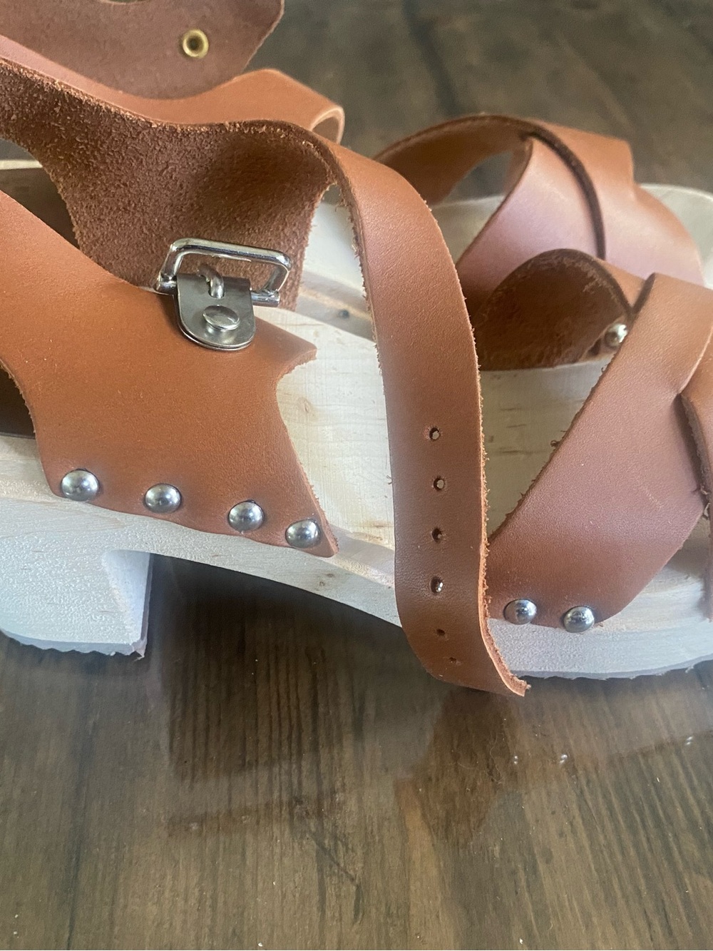 MIA Tan Leather Women's Sandals - Picture 6 of 8